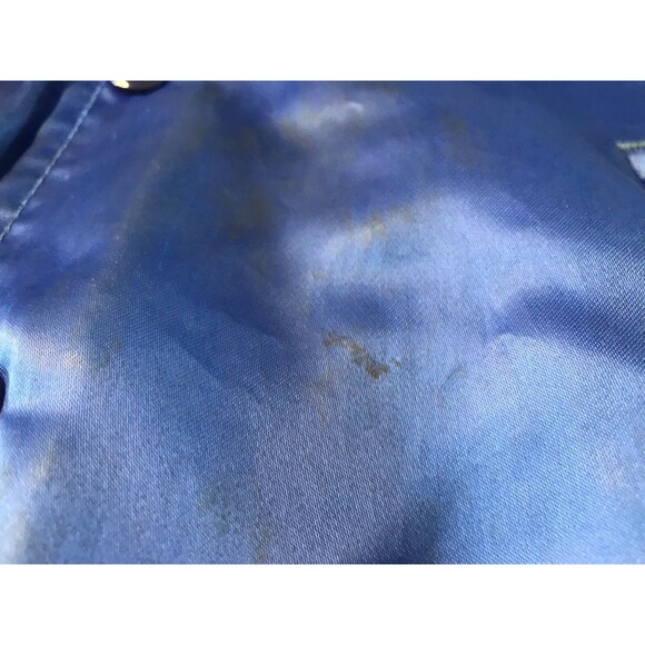 Vintage Snap-on Tools Jacket Blue Satin Snap Front XL Swingster Made In USA - Picture 9 of 14
